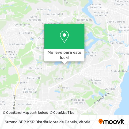 Suzano SPP-KSR Distribuidora de Papéis mapa