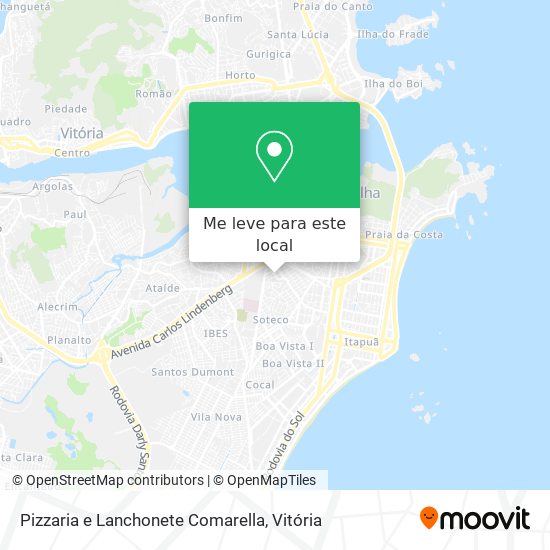 Pizzaria e Lanchonete Comarella mapa