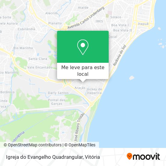 Igreja do Evangelho Quadrangular mapa
