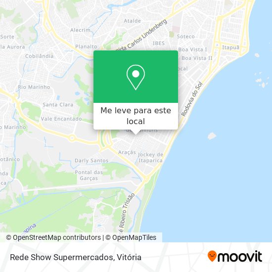 Rede Show Supermercados mapa