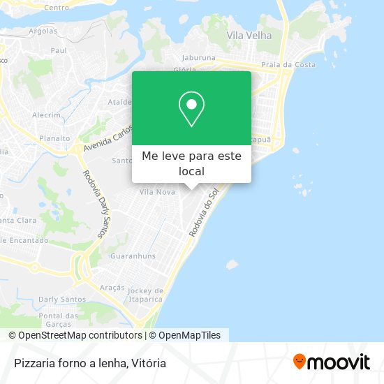 Pizzaria forno a lenha mapa