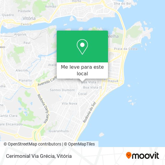 Cerimonial Via Grécia mapa