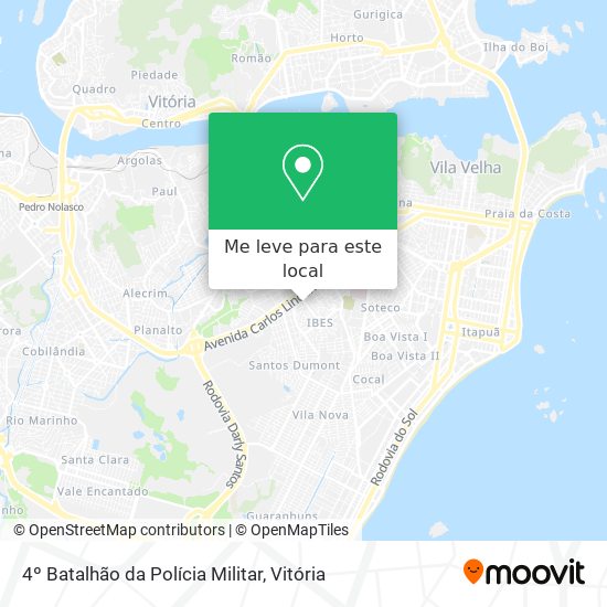 4º Batalhão da Polícia Militar mapa