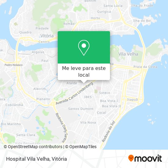 Hospital Vila Velha mapa