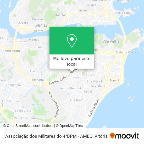 Associação dos Militares do 4°BPM - AMEQ mapa