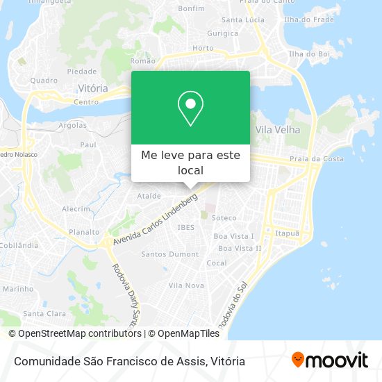 Comunidade São Francisco de Assis mapa