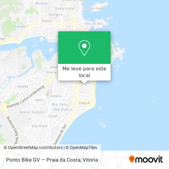 Ponto Bike GV — Praia da Costa mapa