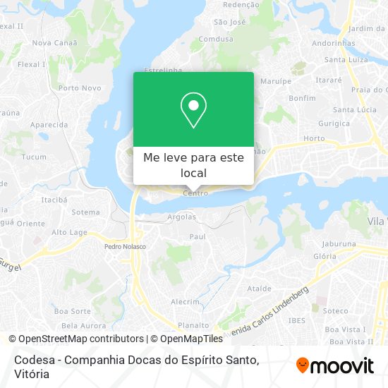 Codesa - Companhia Docas do Espírito Santo mapa