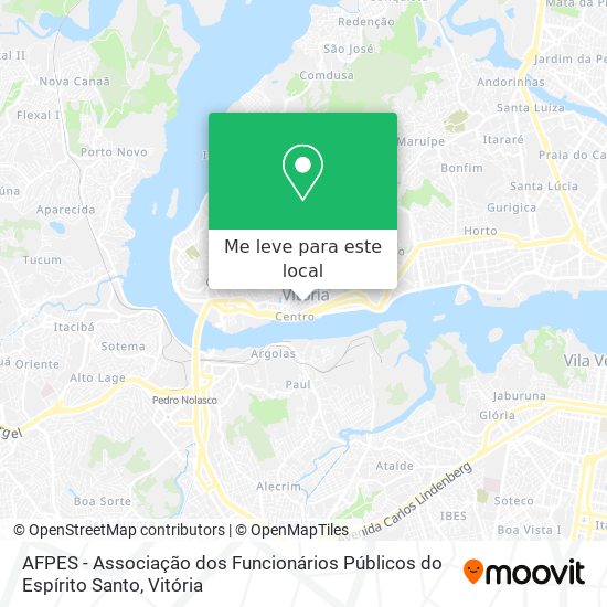 AFPES - Associação dos Funcionários Públicos do Espírito Santo mapa