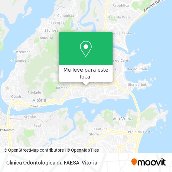 Clínica Odontológica da FAESA mapa