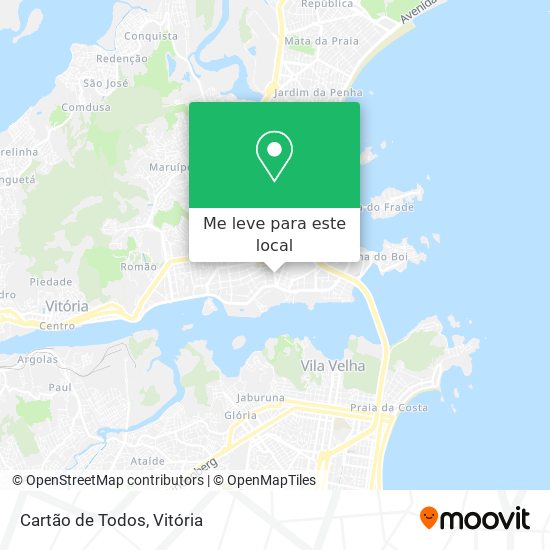 Cartão de Todos mapa
