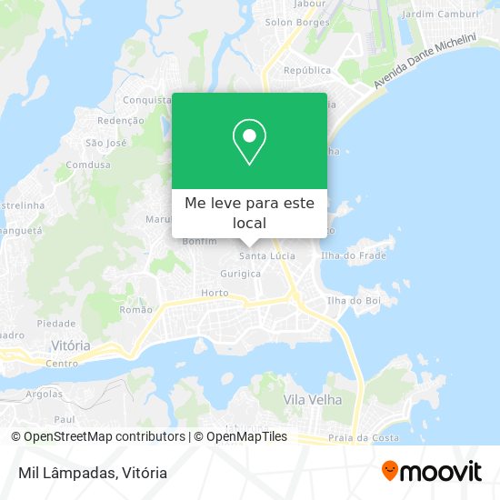 Mil Lâmpadas mapa