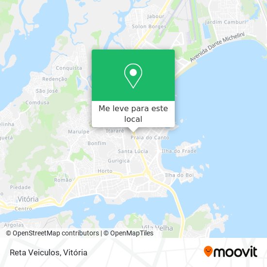 Reta Veiculos mapa