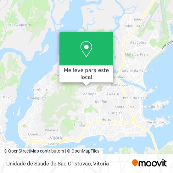 Unidade de Saúde de São Cristovão mapa
