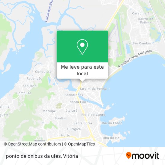 ponto de onibus da ufes mapa