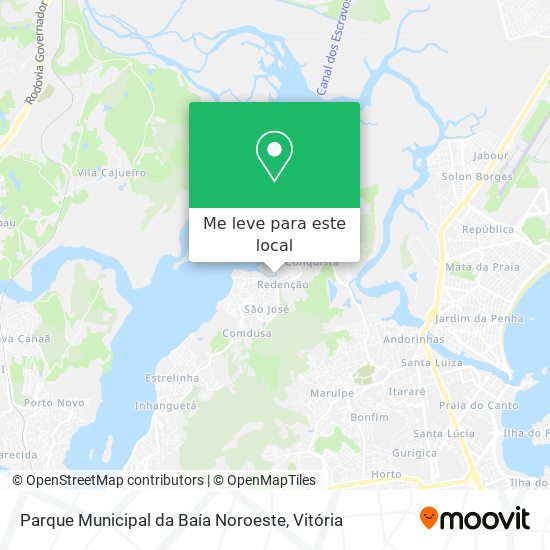 Parque Municipal da Baía Noroeste mapa