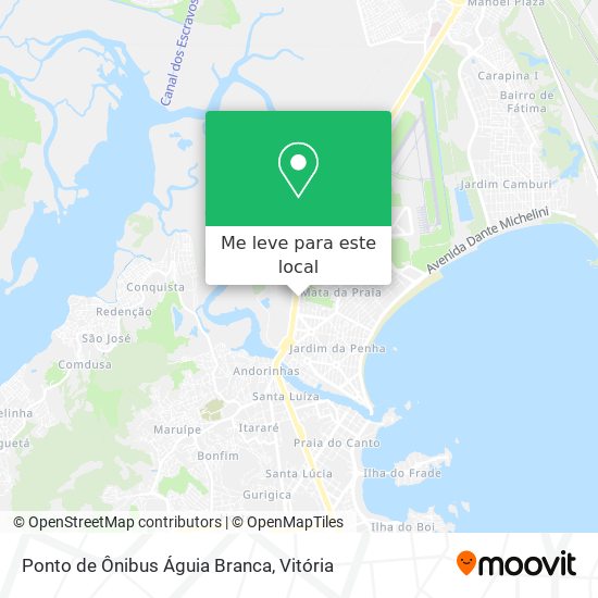 Ponto de Ônibus Águia Branca mapa