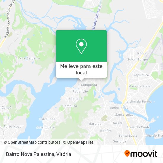 Bairro Nova Palestina mapa
