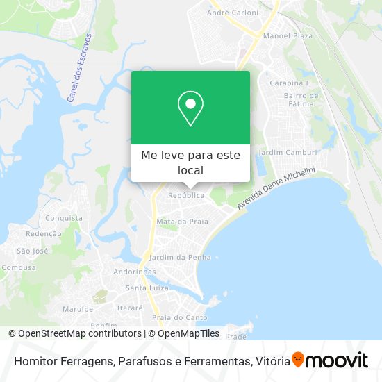 Homitor Ferragens, Parafusos e Ferramentas mapa
