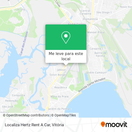 Localiza Hertz Rent A Car mapa