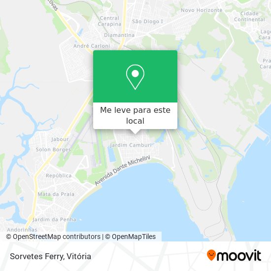 Sorvetes Ferry mapa