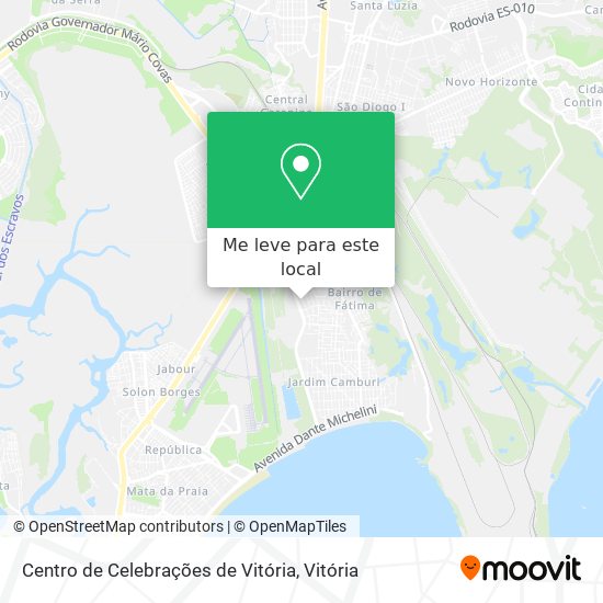 Centro de Celebrações de Vitória mapa