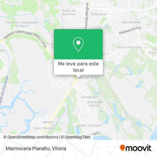 Marmoraria Planalto mapa