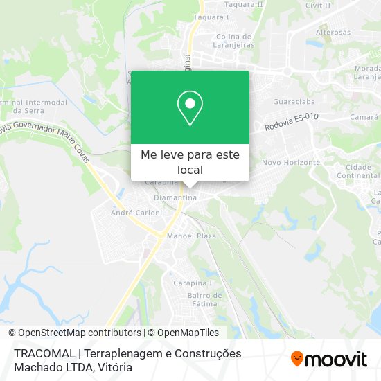 TRACOMAL | Terraplenagem e Construções Machado LTDA mapa