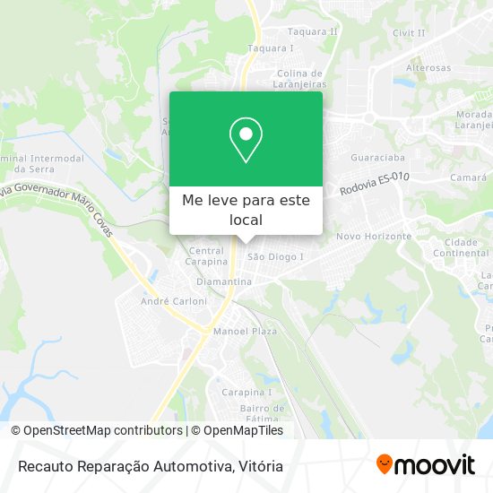 Recauto Reparação Automotiva mapa