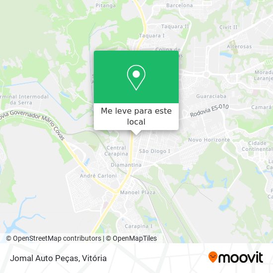 Jomal Auto Peças mapa