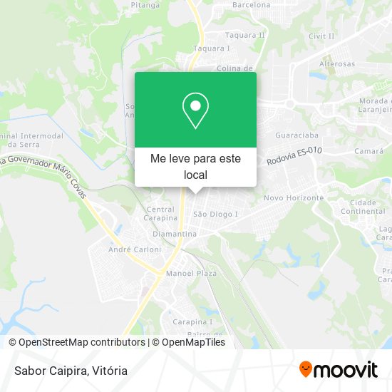 Sabor Caipira mapa