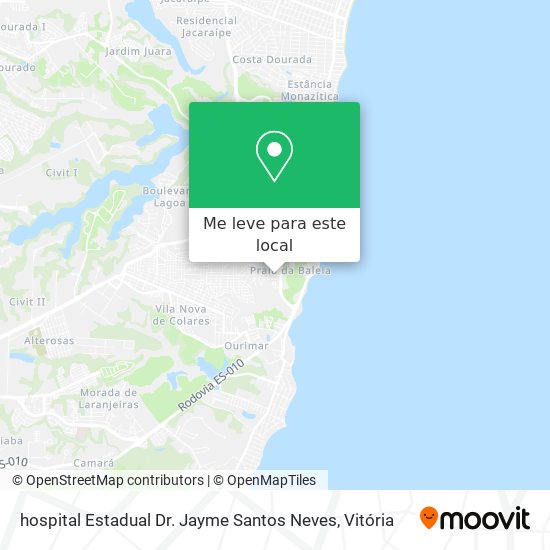 hospital Estadual Dr. Jayme Santos Neves mapa