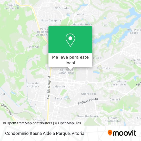 Condomínio Itauna Aldeia Parque mapa