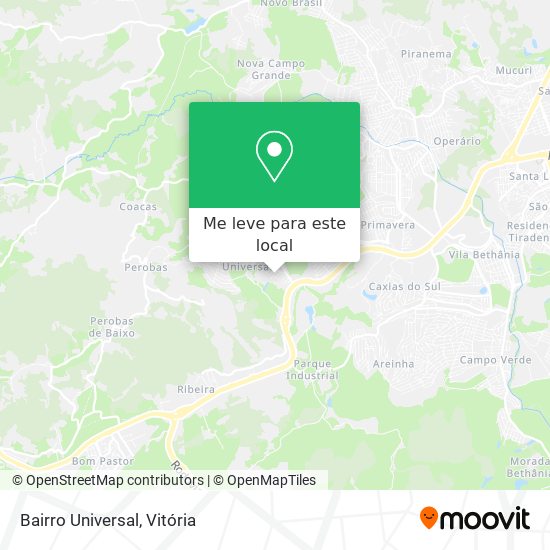 Bairro Universal mapa