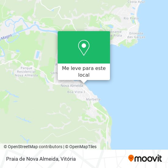 Praia de Nova Almeida mapa