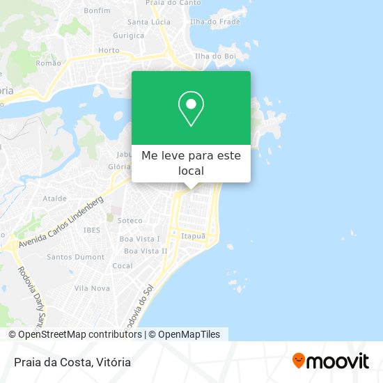 Praia da Costa mapa