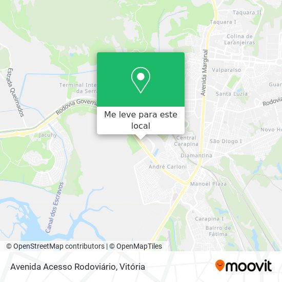 Avenida Acesso Rodoviário mapa