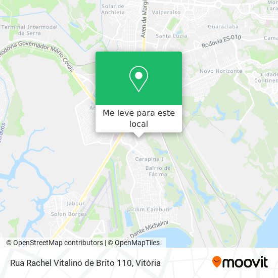 Rua Rachel Vitalino de Brito 110 mapa