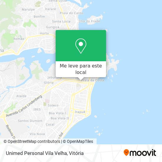 Unimed Personal Vila Velha mapa