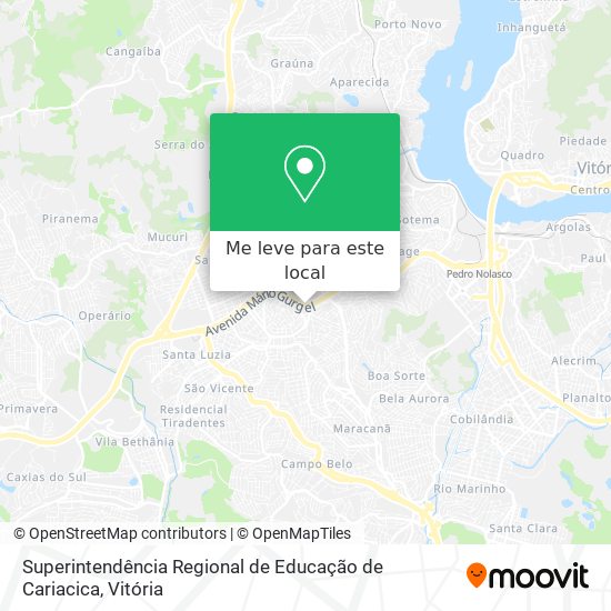 Superintendência Regional de Educação de Cariacica mapa
