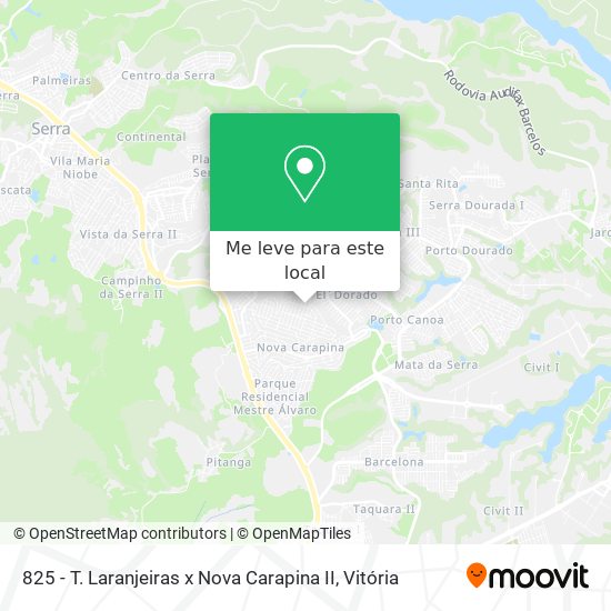 825 - T. Laranjeiras x Nova Carapina II mapa