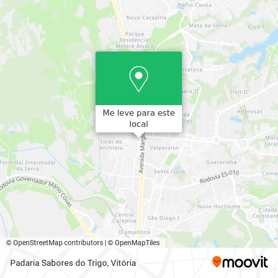 Padaria Sabores do Trigo mapa