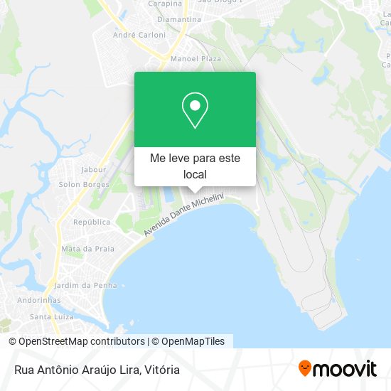 Rua Antônio Araújo Lira mapa