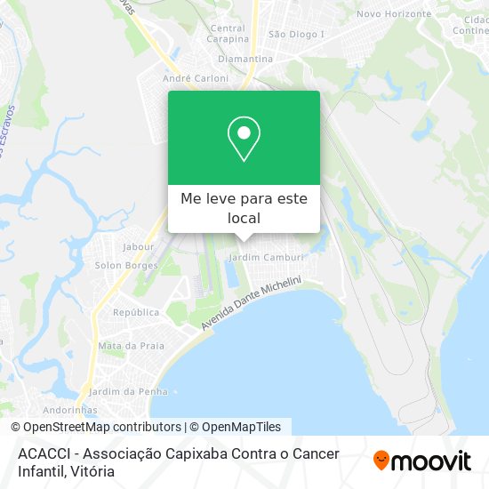 ACACCI - Associação Capixaba Contra o Cancer Infantil mapa