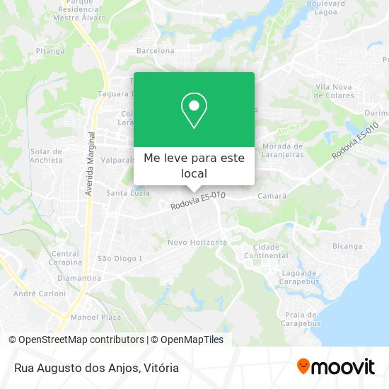 Rua Augusto dos Anjos mapa