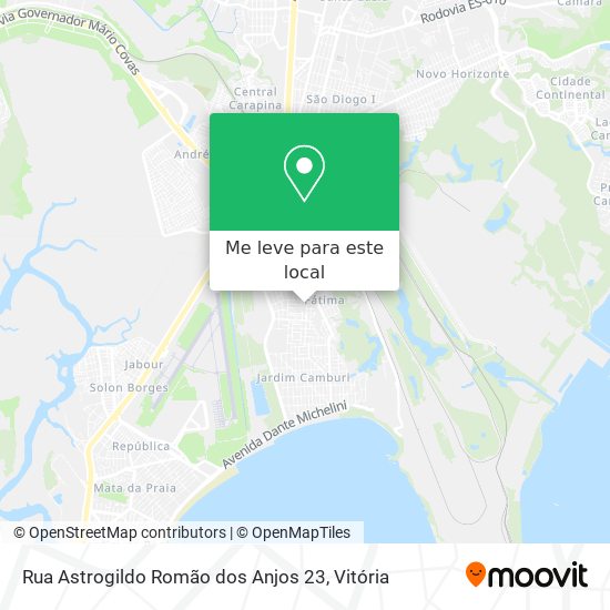 Rua Astrogildo Romão dos Anjos 23 mapa