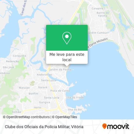Clube dos Oficiais da Polícia Militar mapa