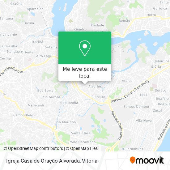 Igreja Casa de Oração Alvorada mapa