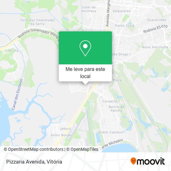 Pizzaria Avenida mapa