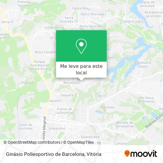 Ginásio Poliesportivo de Barcelona mapa